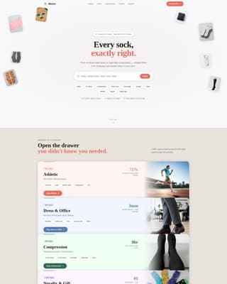Weave - Discover Hosiery Landing Page Template