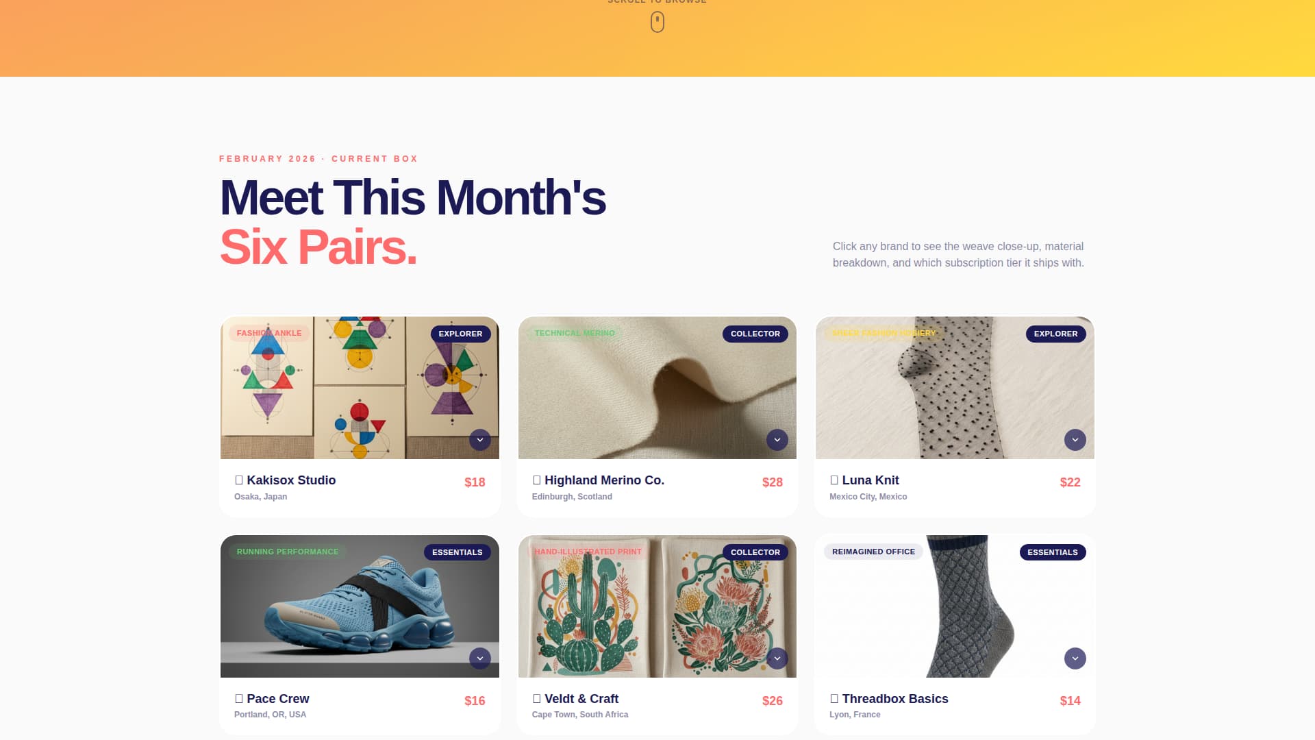 Drawer - Curated Hosiery Landing Page Template