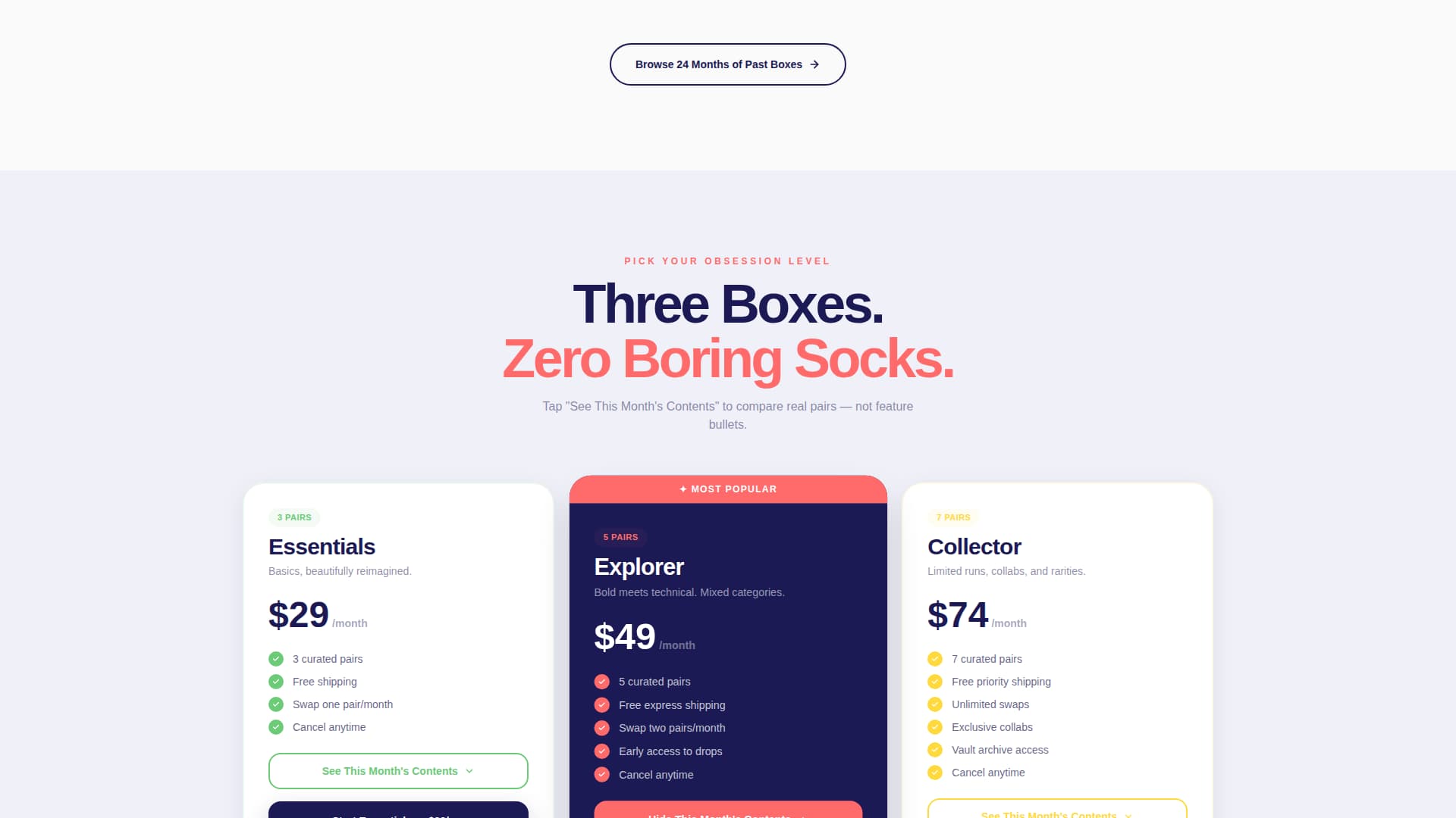 Drawer - Curated Hosiery Landing Page Template