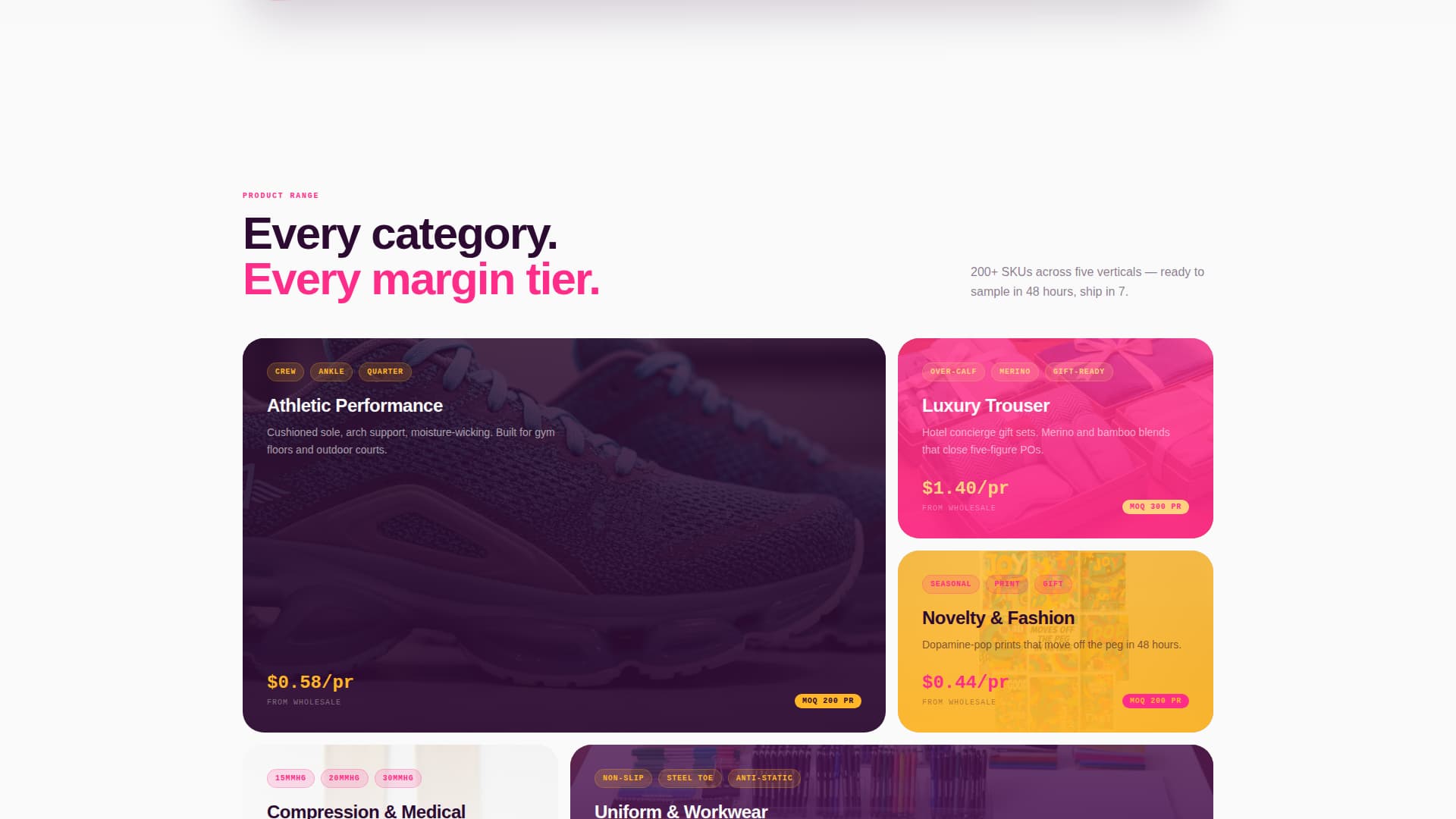 Weave - Bold Hosiery Landing Page Template