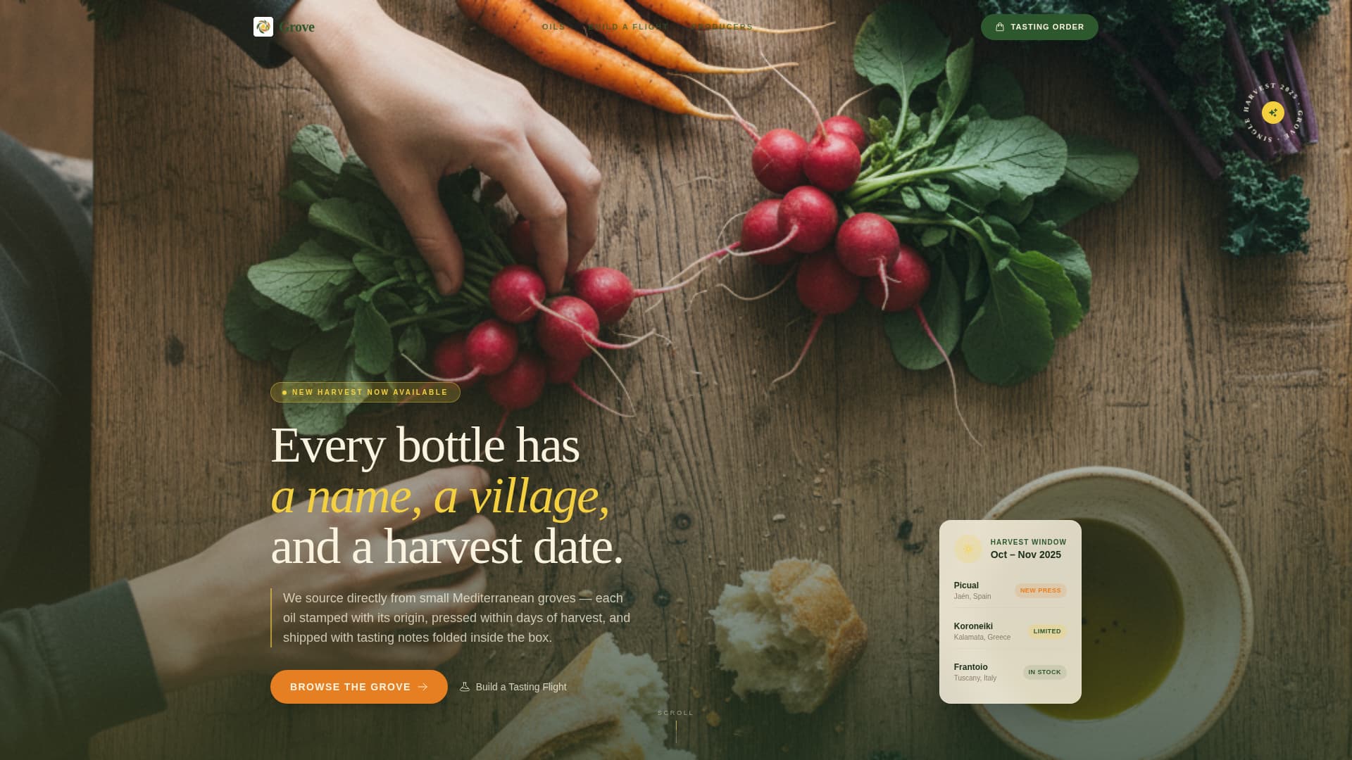 Grove - Curated Artisan Landing Page Template