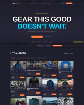 Bid - Electric Outdoor Auction Landing Page Template