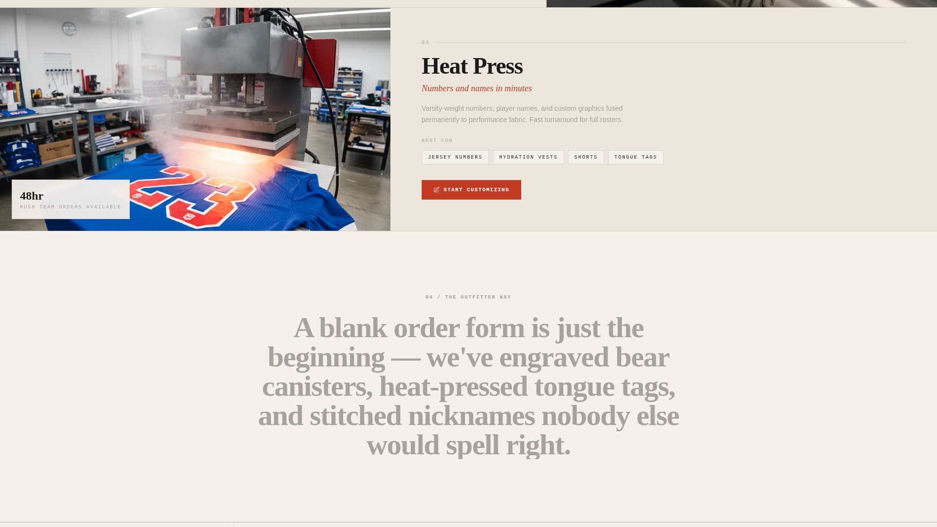 Outfitter - Bold Personalization Landing Page Template