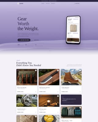 Summit - Premium Outdoor Landing Page Template