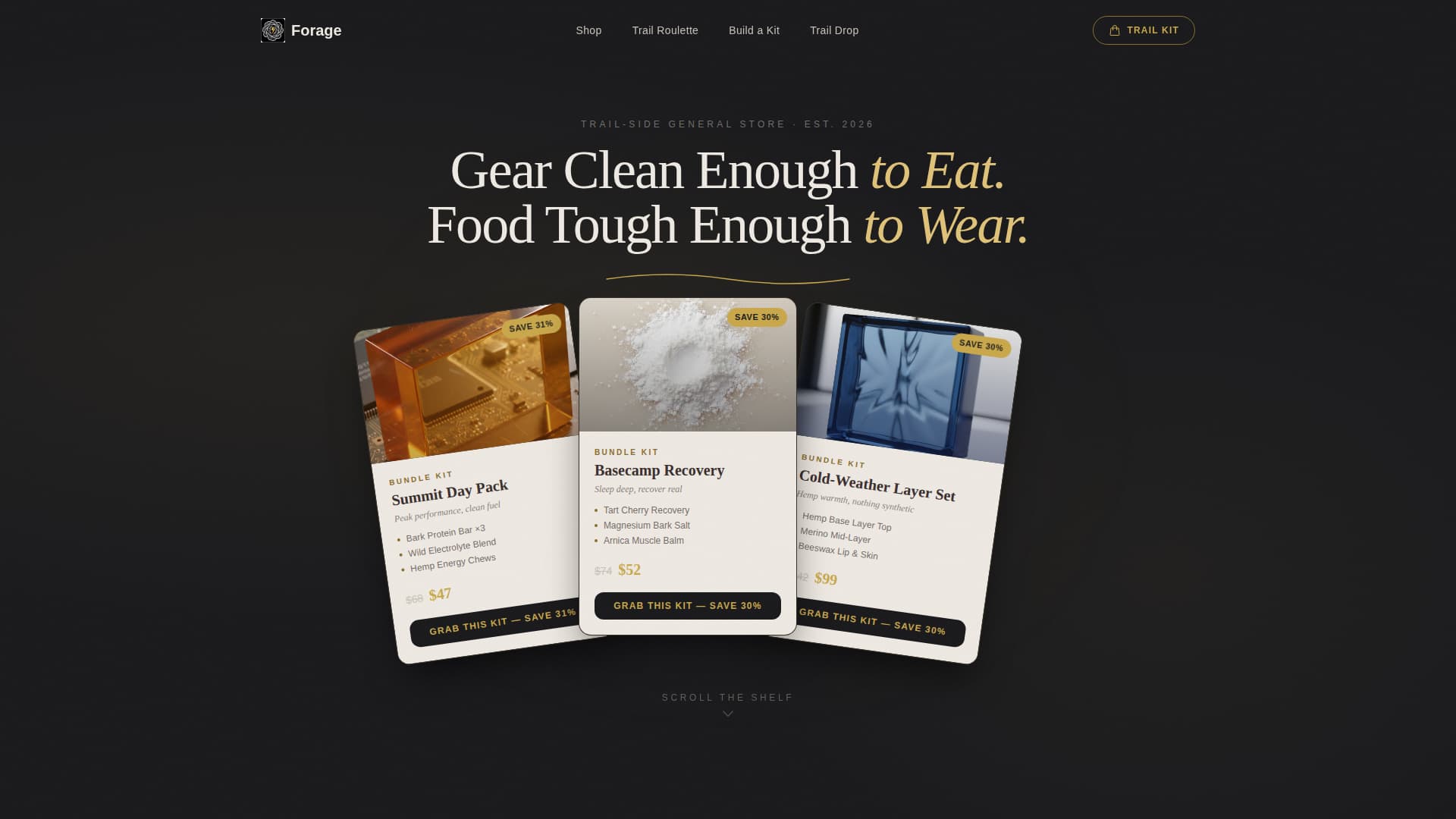 Forage - Rugged Outdoor Landing Page Template