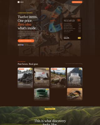 Unbox - Surprising Outdoor Landing Page Template