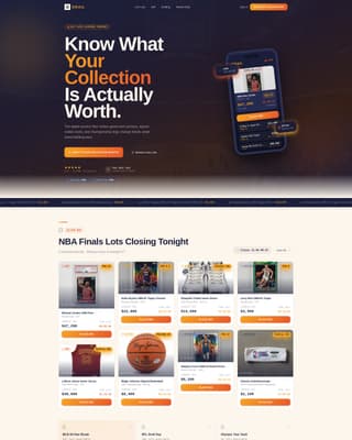 Grail - Elite Memorabilia Landing Page Template