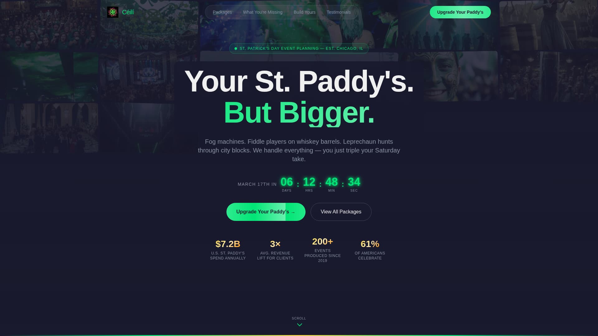 Cil - Electric Event Planning Landing Page Template