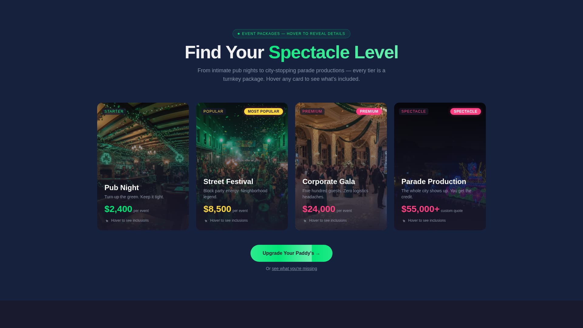 Cil - Electric Event Planning Landing Page Template