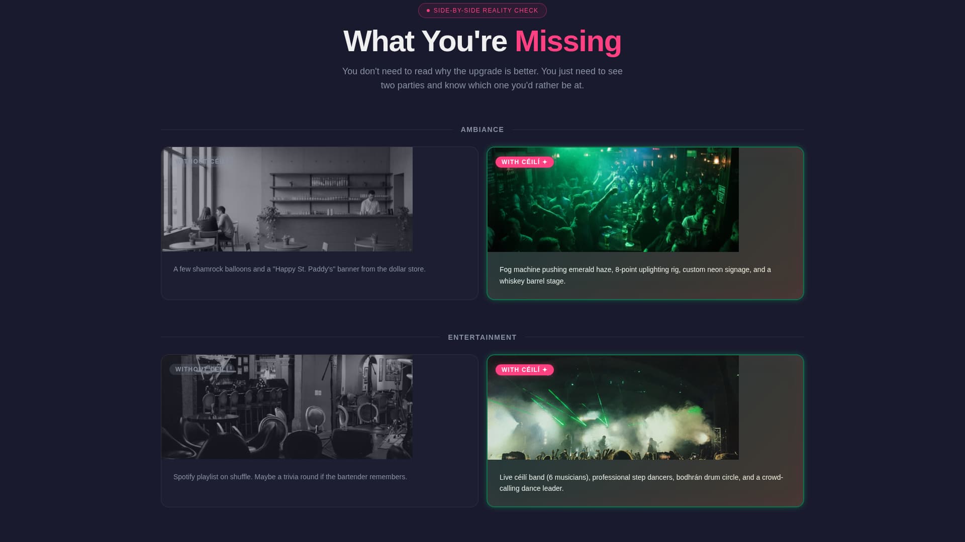Cil - Electric Event Planning Landing Page Template