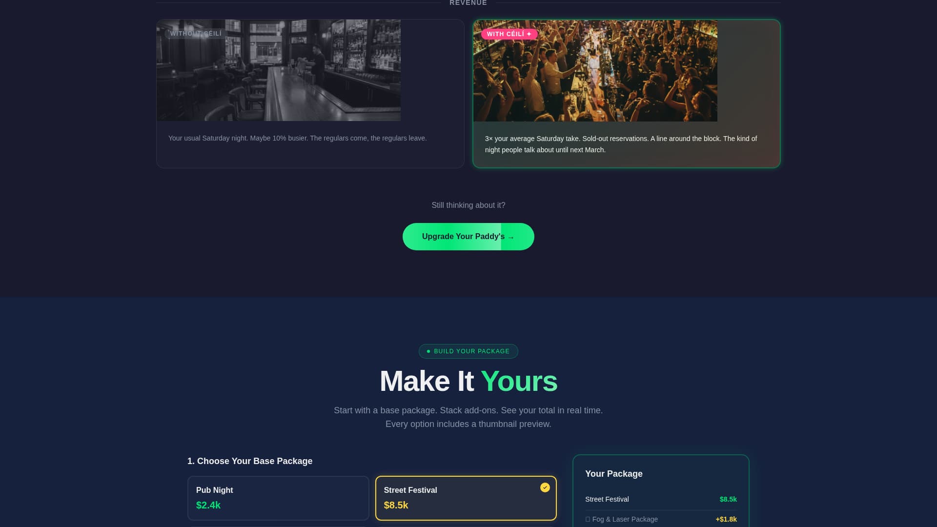 Cil - Electric Event Planning Landing Page Template