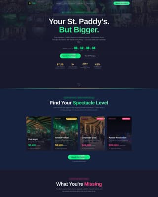 Cil - Electric Event Planning Landing Page Template