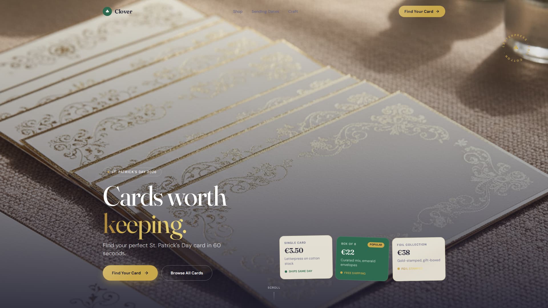 Clover - Enchanting Stationery Landing Page Template