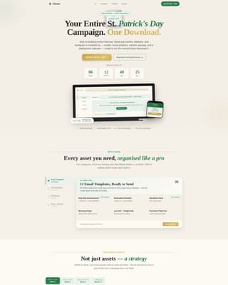 Shamrock - Seasonal Small Business Landing Page Template