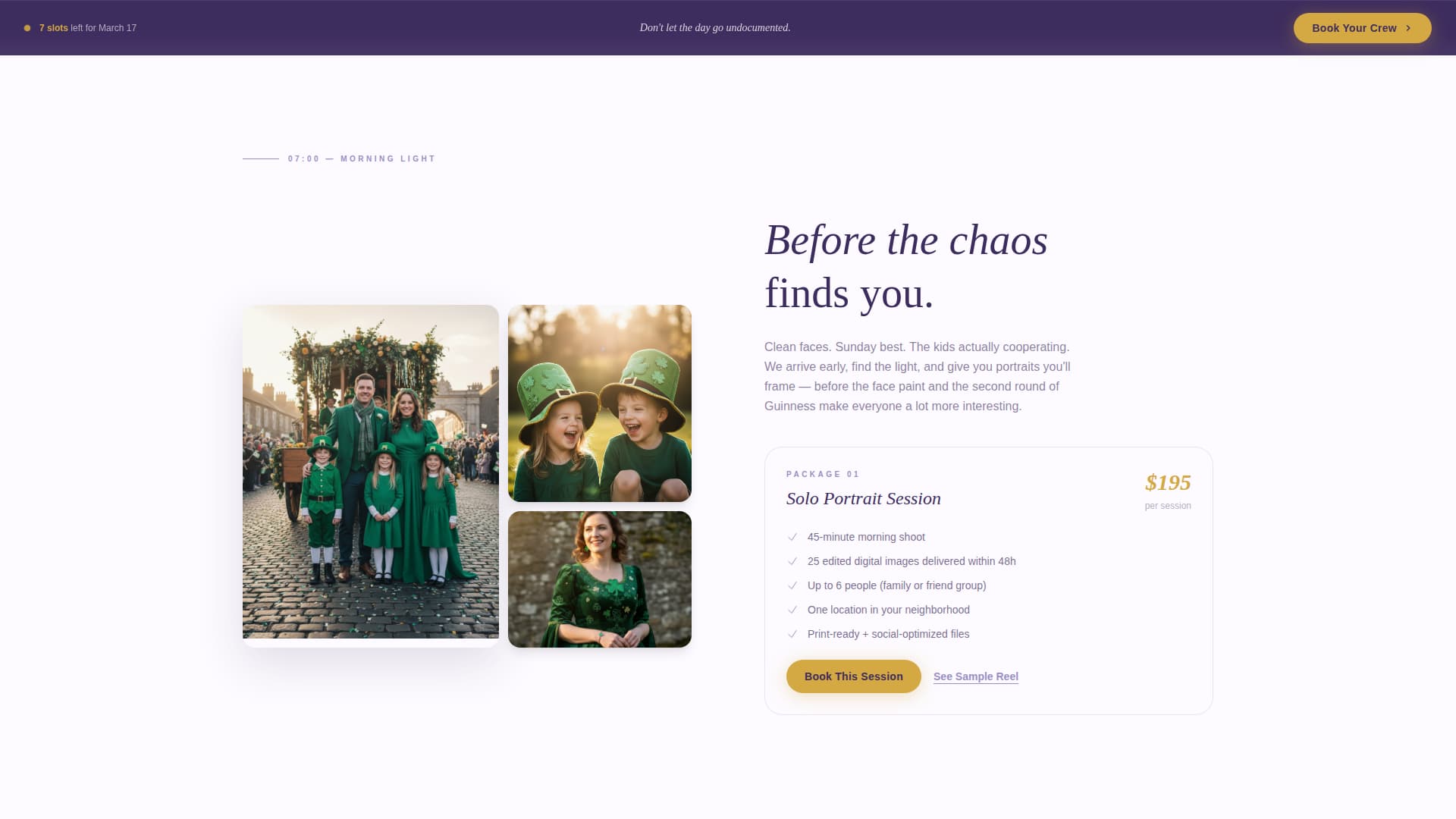 Capture - Cinematic Photography Landing Page Template