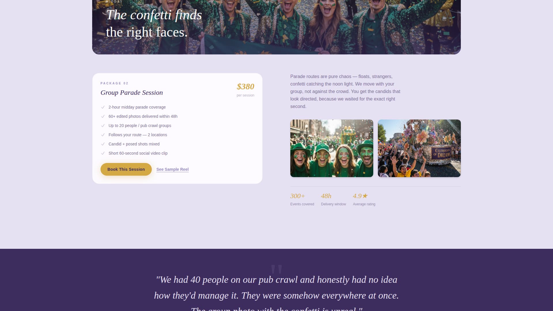 Capture - Cinematic Photography Landing Page Template