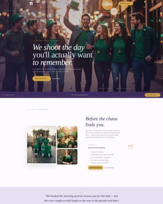 Capture - Cinematic Photography Landing Page Template