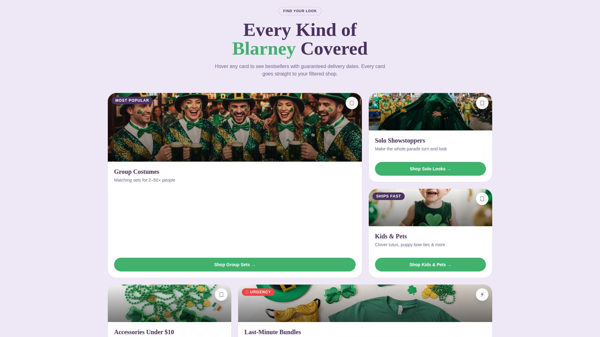 Shamrock - Festive Costume Landing Page Template