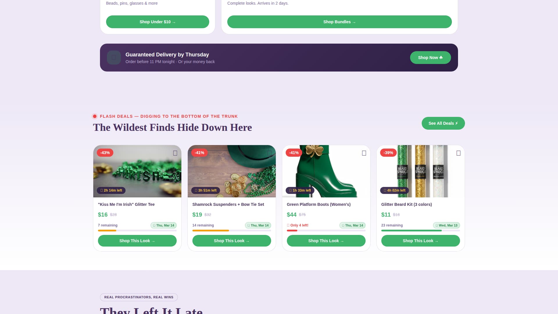 Shamrock - Festive Costume Landing Page Template