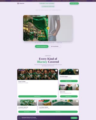 Shamrock - Festive Costume Landing Page Template