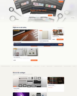 Philately - Vibrant Hobby Supplies Landing Page Template
