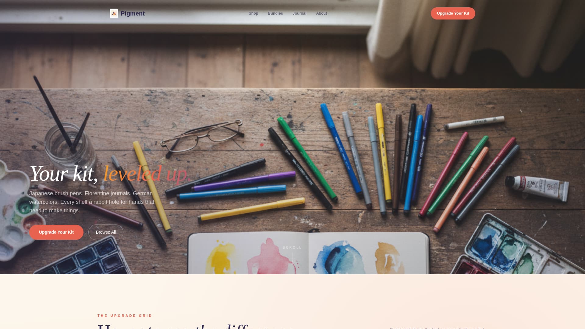 Hue — Dynamic Art Supplies Landing Page Template
