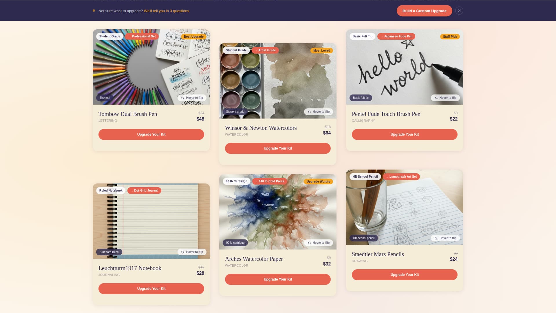 Hue — Dynamic Art Supplies Landing Page Template