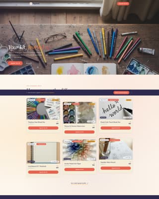 Hue — Dynamic Art Supplies Landing Page Template