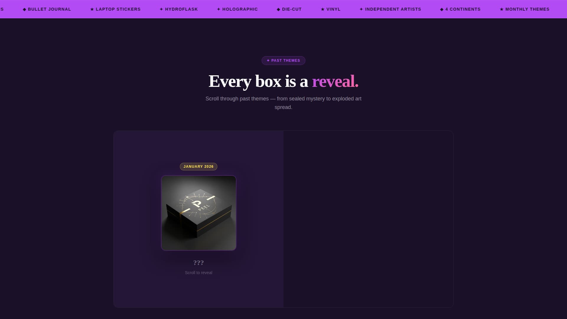 Peel - Irresistible Sticker Subscription Landing Page Template