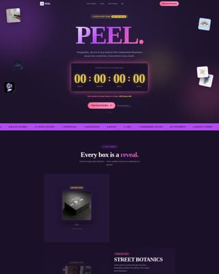 Peel - Irresistible Sticker Subscription Landing Page Template
