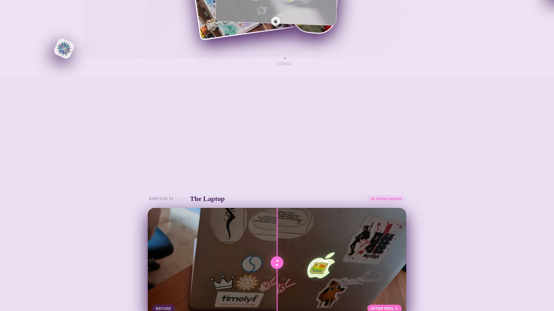 Peel - Irresistible Stickers Landing Page Template