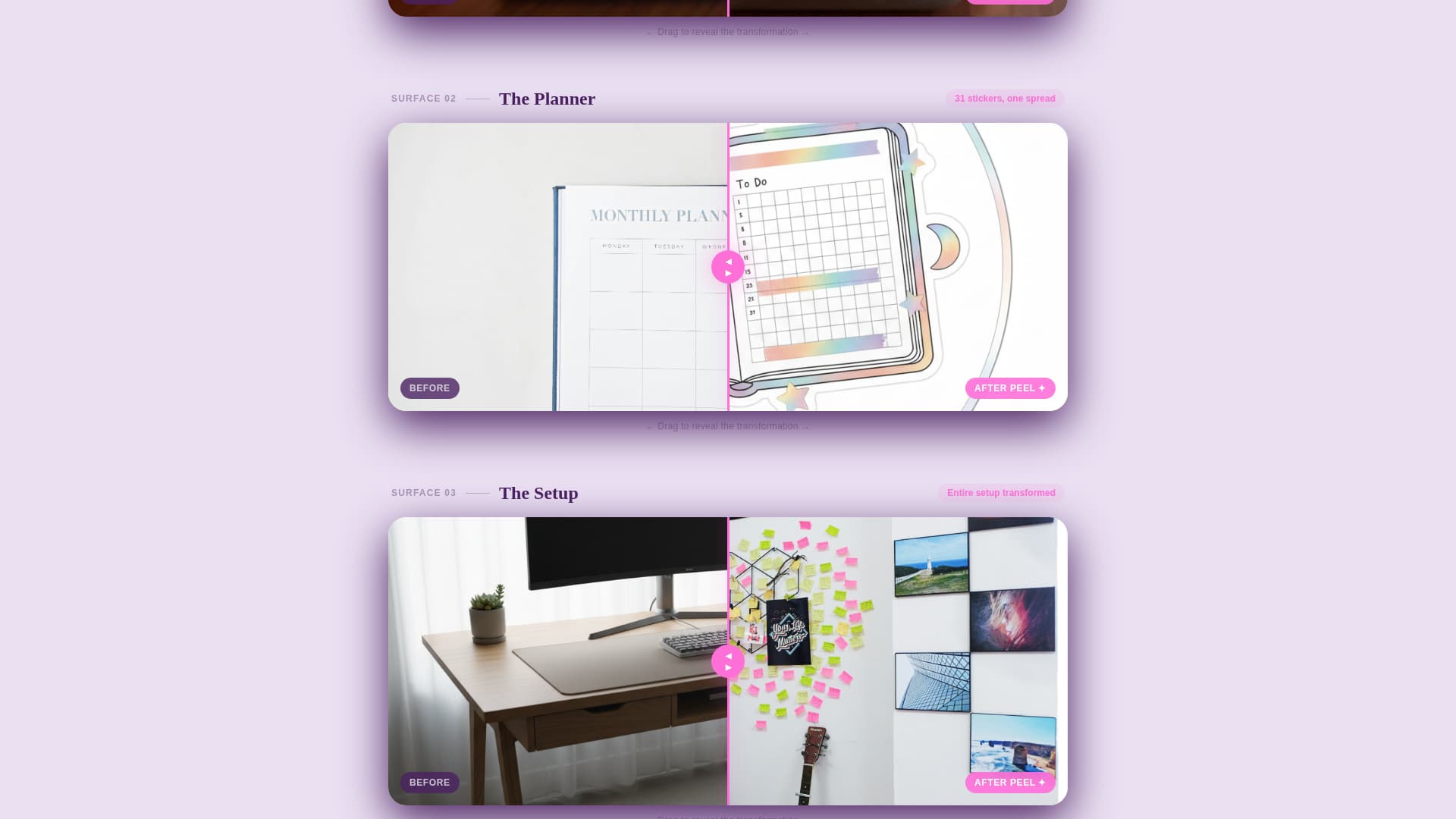 Peel - Irresistible Stickers Landing Page Template