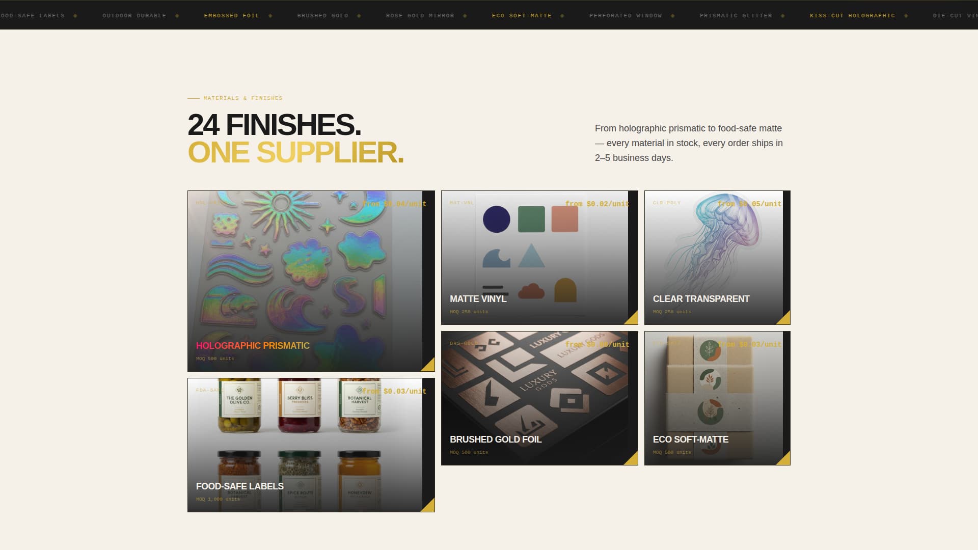 Peel - Wholesale Stickers Landing Page Template