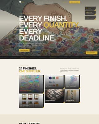 Peel - Wholesale Stickers Landing Page Template
