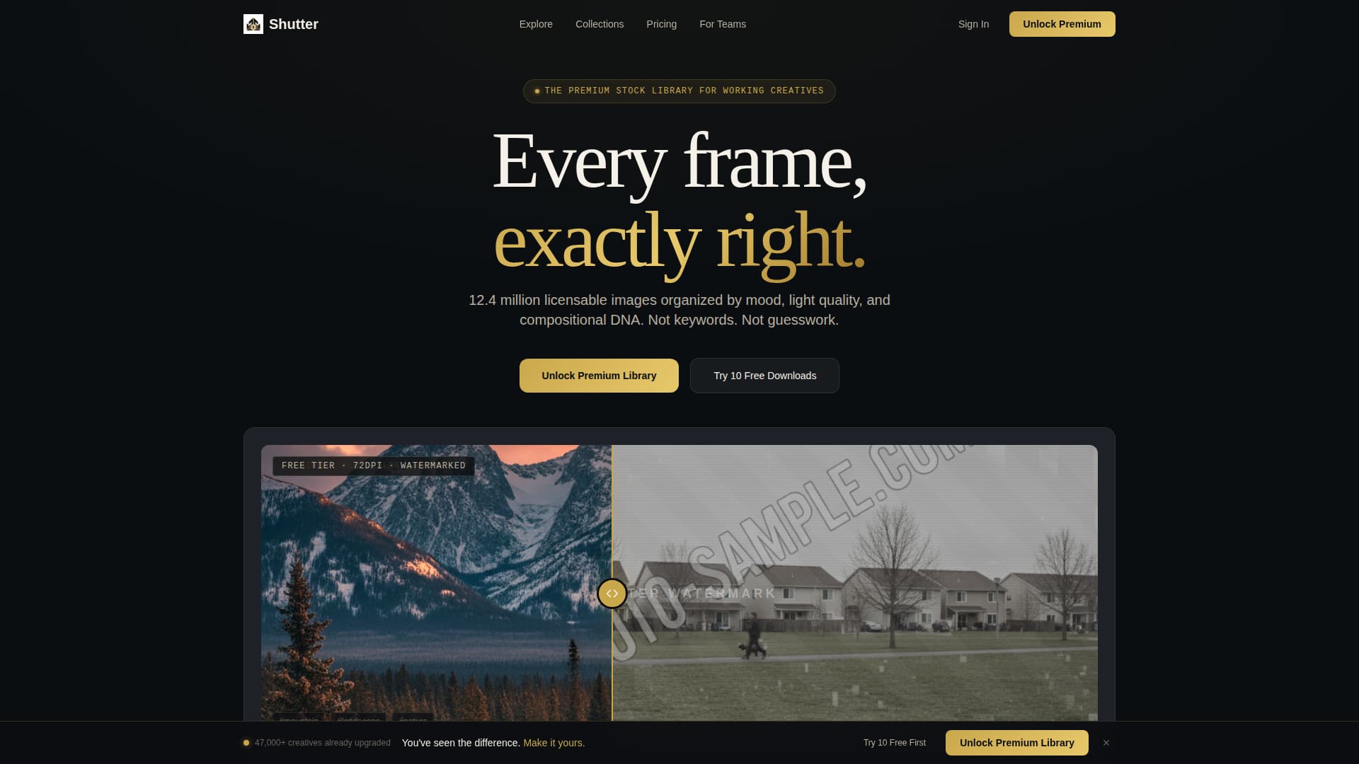 Shutter - Premium Photography Landing Page Template