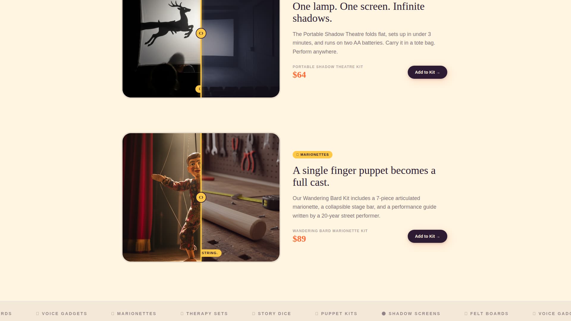 Yarn - Enchanting Storytelling Landing Page Template