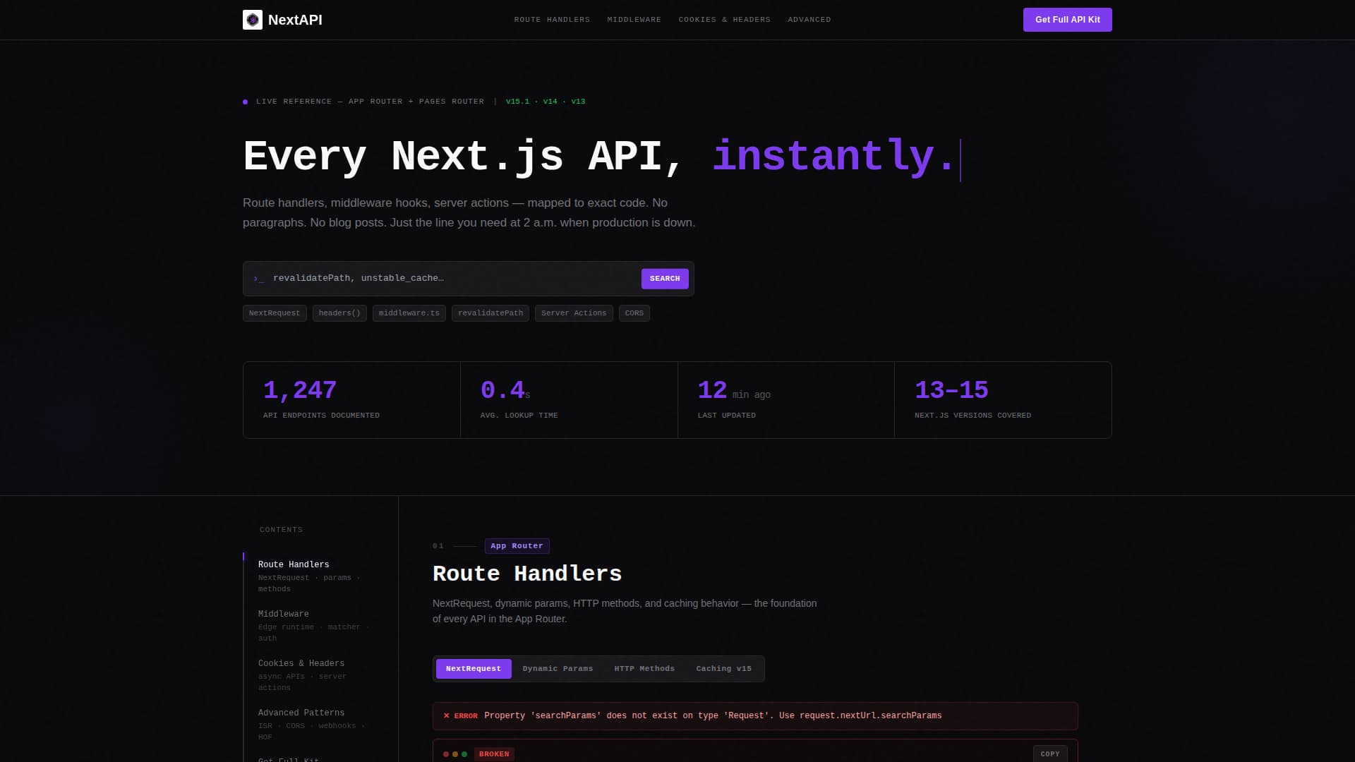 Nextapi - Powerful Developer API Landing Page Template