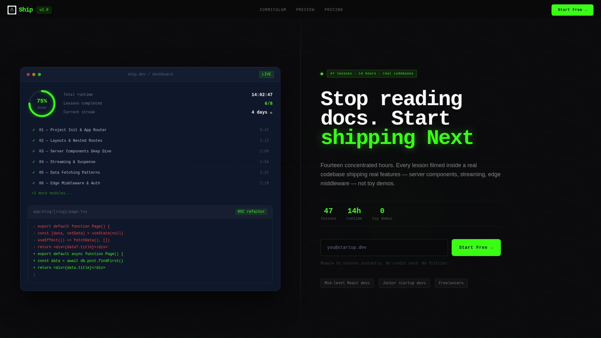 Launch — Innovative Next.js Framework Landing Page Template