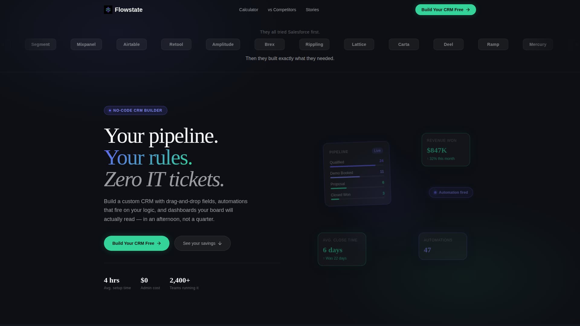 No-Code Enterprise Software Specialist Cost Calculator Website Template