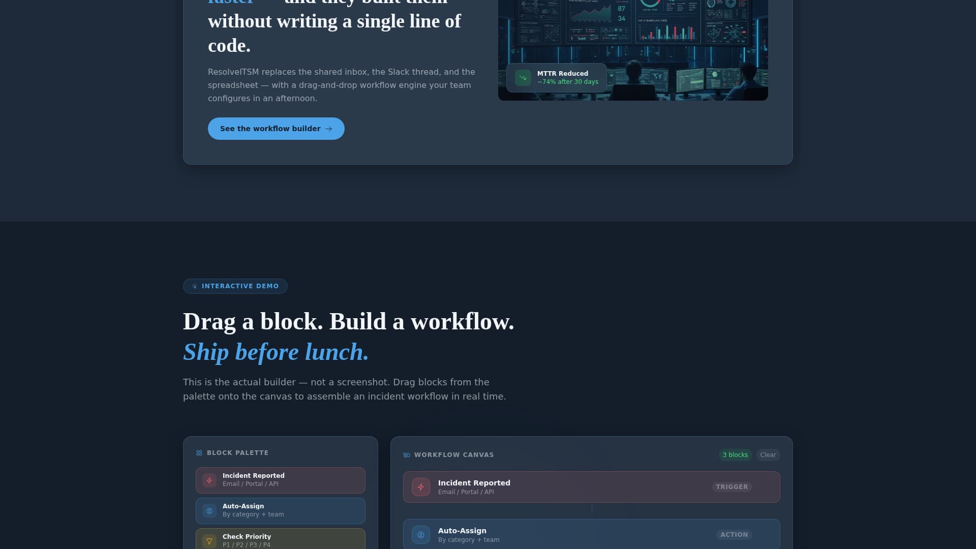 Recover — Smart ITSM Platform Landing Page Template