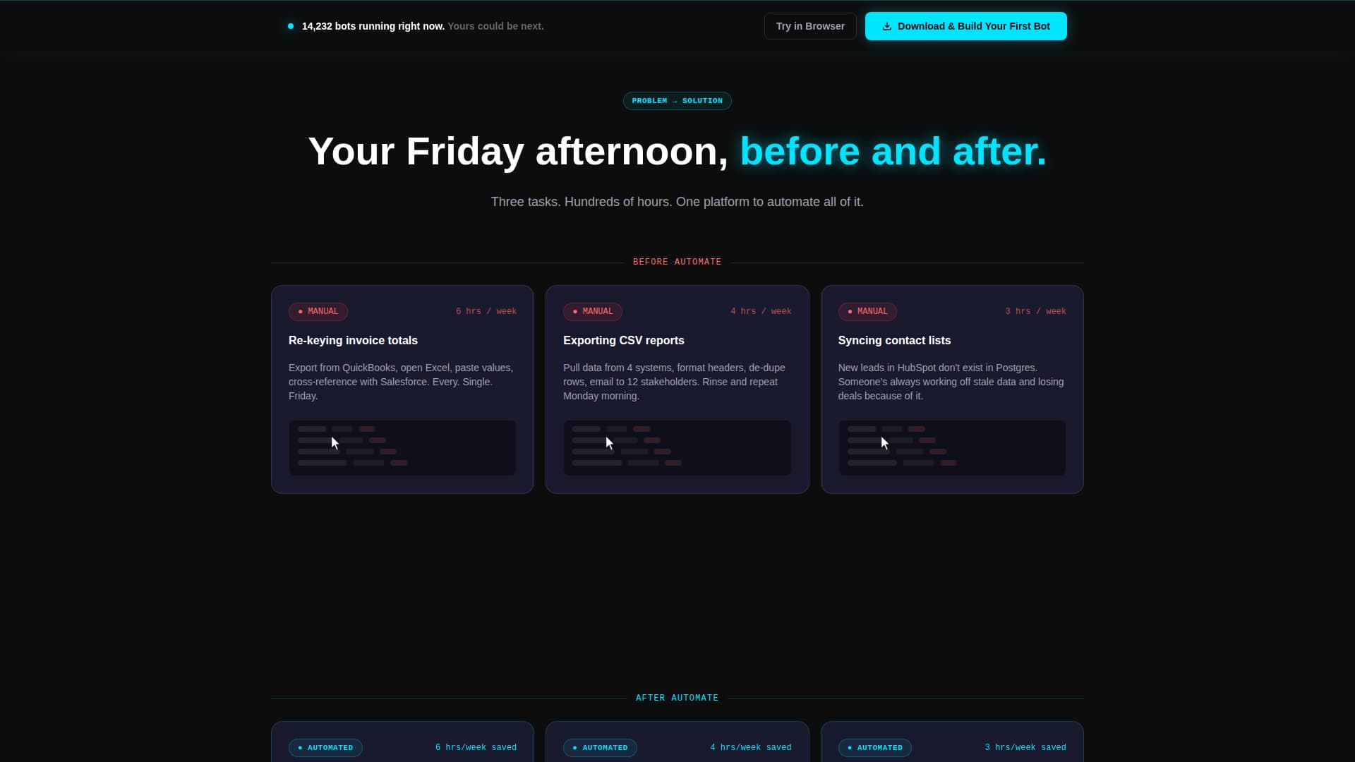 Automate - Powerful No-Code Landing Page Template