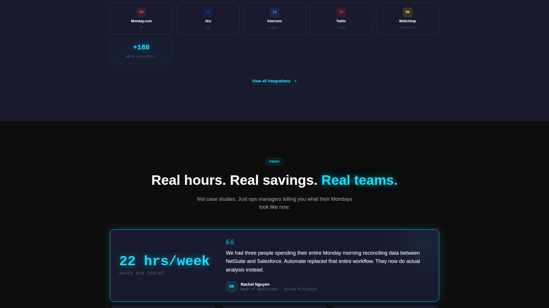 Automate - Powerful No-Code Landing Page Template