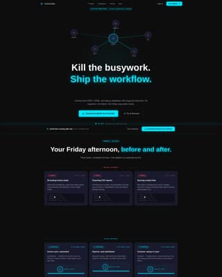 Automate - Powerful No-Code Landing Page Template