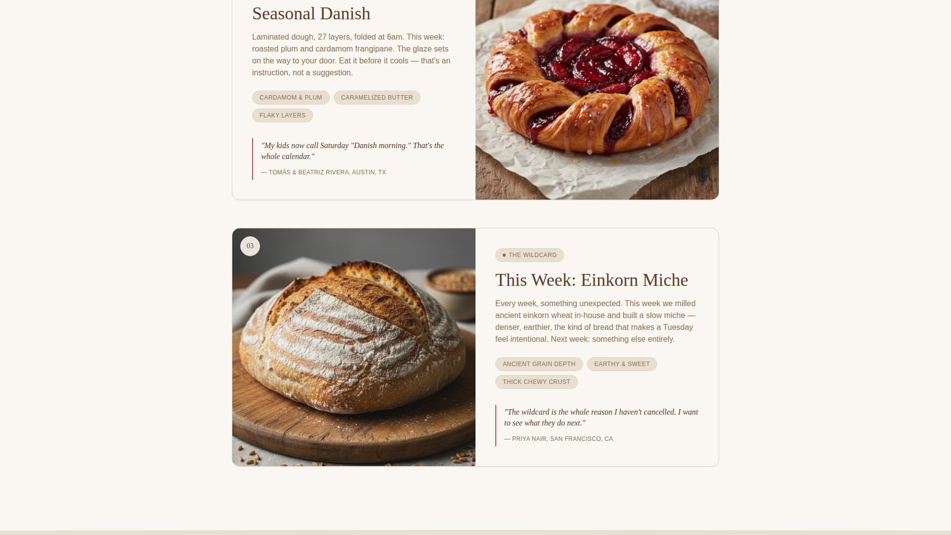 Crust — Heritage Wood-Fired Bakery Landing Page Template