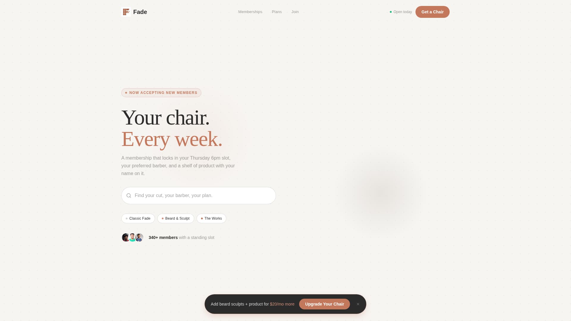 Subscription-Based Business Specialist Booking Website Template