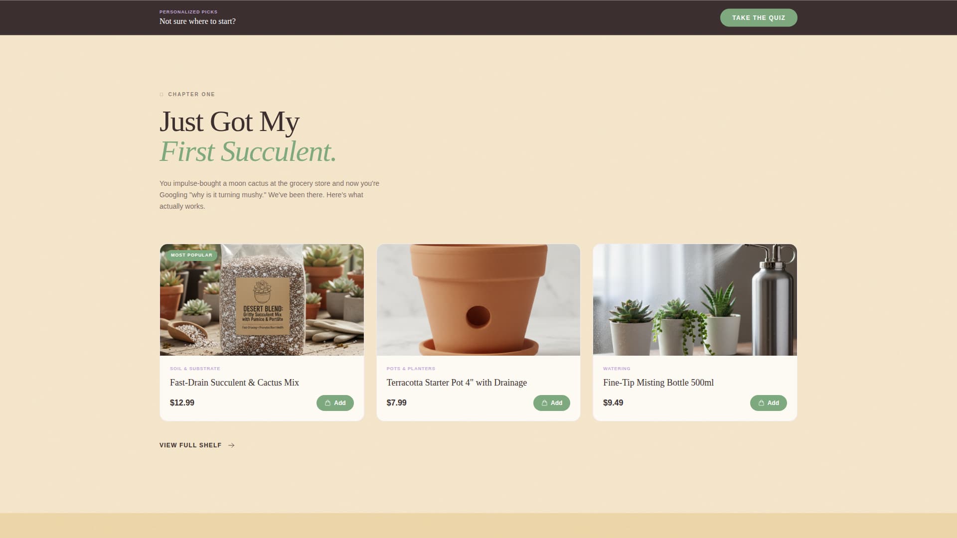 Propagate - Enchanting Succulent Landing Page Template