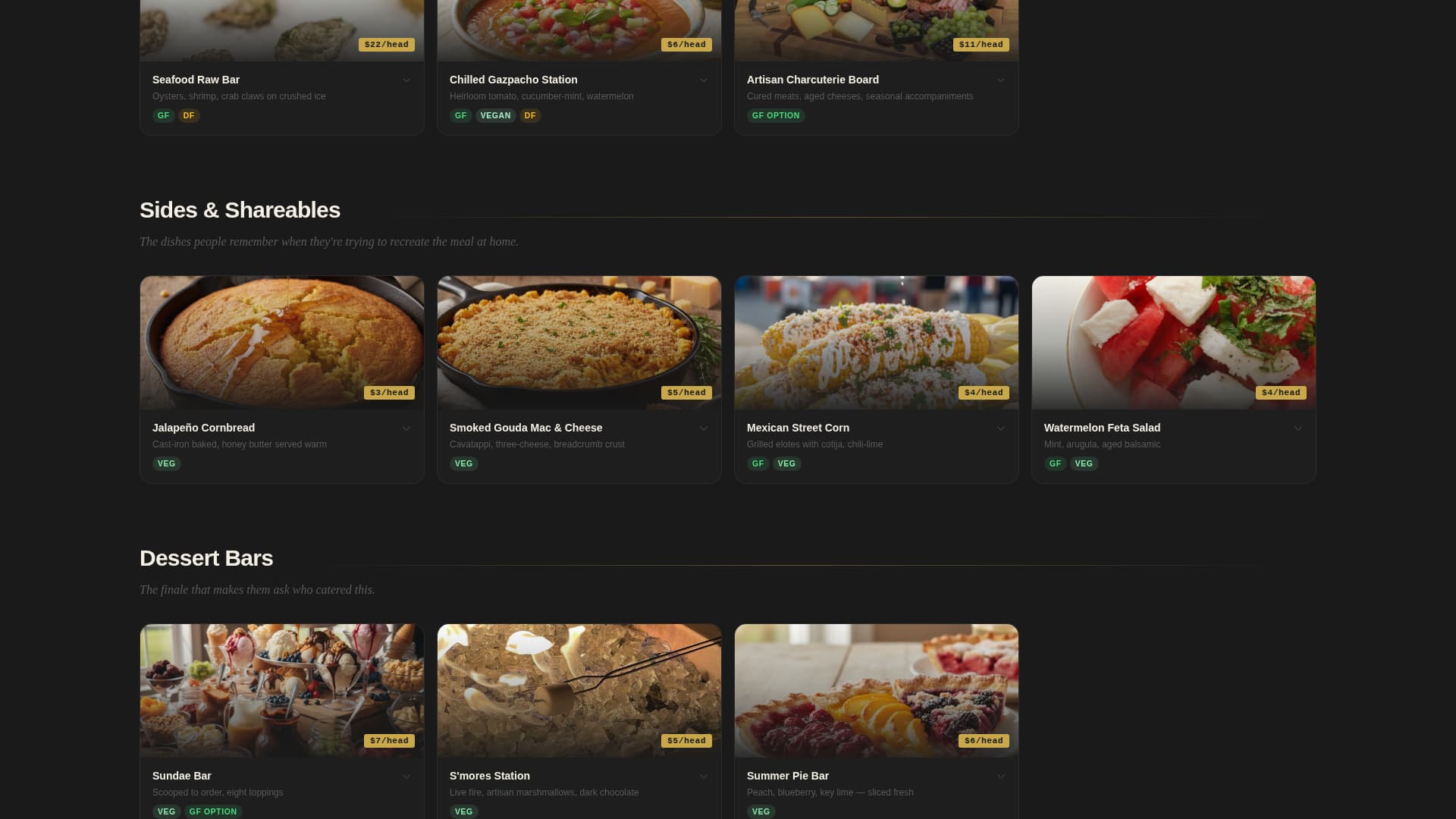 Spread - Seasonal Catering Landing Page Template