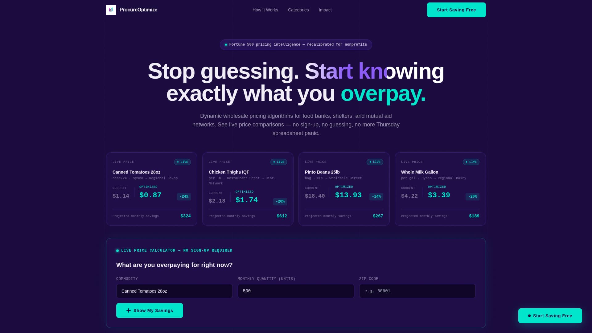 AI for Nonprofit Pricing Website Template