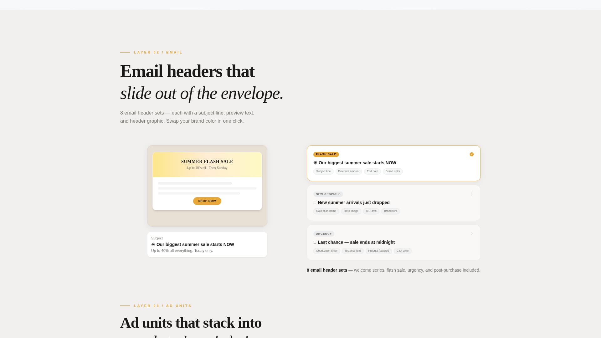 Shelf - Seasonal E-commerce Landing Page Template