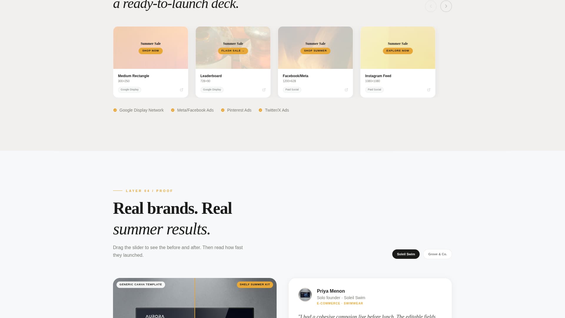 Shelf - Seasonal E-commerce Landing Page Template